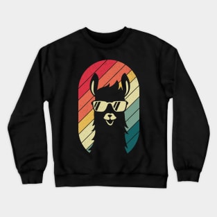 Distressed Vintage Sunset Llama Crewneck Sweatshirt